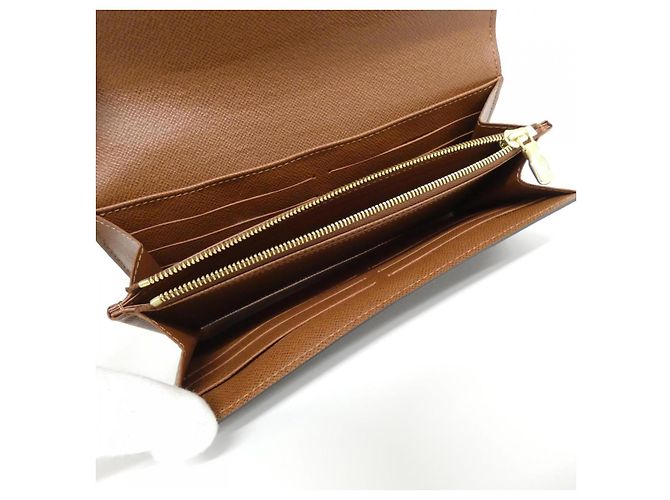 Slender Louis Vuitton Monogram Long Wallet Brown - view 7