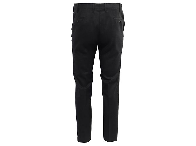 Autre Marque Mr. P. Slim-Fit-Hose aus schwarzer Wolle - Ansicht 3