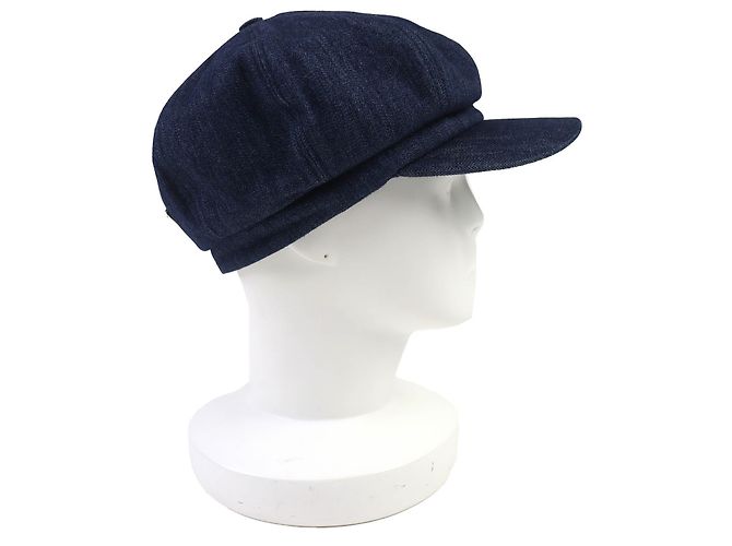 Cappello in denim con logo Triangolo Prada Blu - vista 4