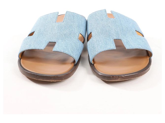 Hermès Sandali in denim HERMES Izmir in blu chiaro, taglia 43 EU - vista 10
