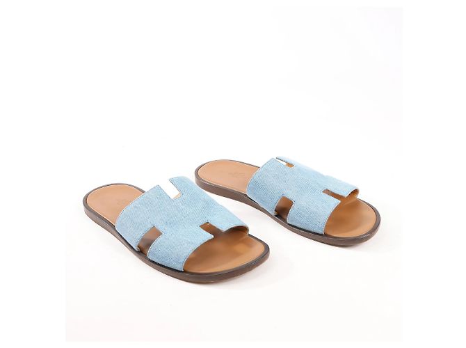 Hermès Sandali in denim HERMES Izmir in blu chiaro, taglia 43 EU - vista 2