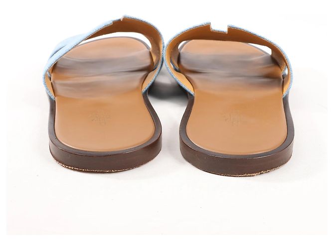 Hermès Sandali in denim HERMES Izmir in blu chiaro, taglia 43 EU - vista 3