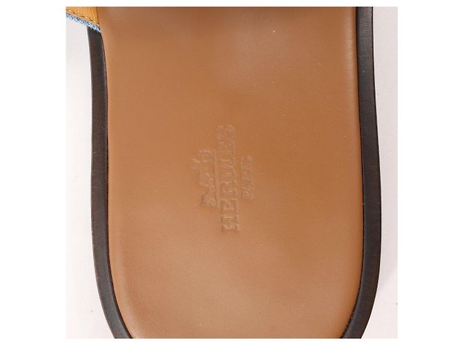 Hermès Sandali in denim HERMES Izmir in blu chiaro, taglia 43 EU - vista 6