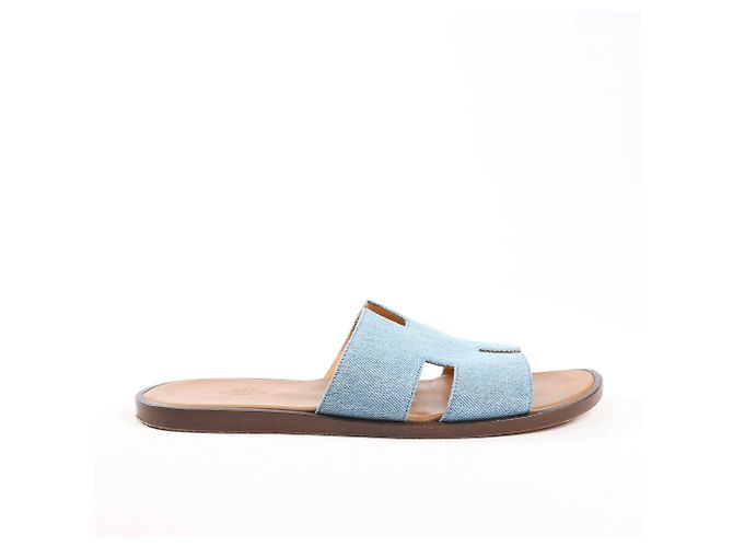 Hermès Sandali in denim HERMES Izmir in blu chiaro, taglia 43 EU - vista 8
