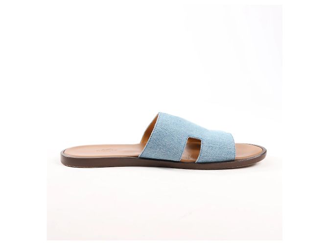 Hermès Sandali in denim HERMES Izmir in blu chiaro, taglia 43 EU - vista 9