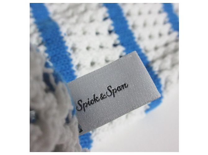 Autre Marque Sauberer und ordentlicher Häkelpullover Weiß Blau - Ansicht 7