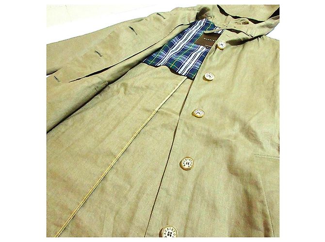 Autre Marque Abrigo de lino con capucha Mackintosh Beige - vista 5