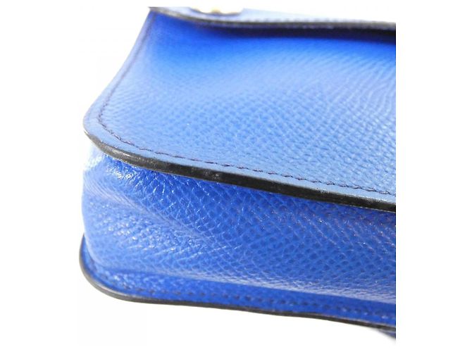 Hermès Borsa vita Hermes Cuir Chevre Mysore Blu - vista 3