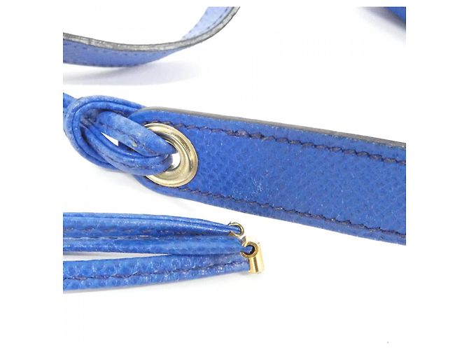 Hermès Borsa vita Hermes Cuir Chevre Mysore Blu - vista 7
