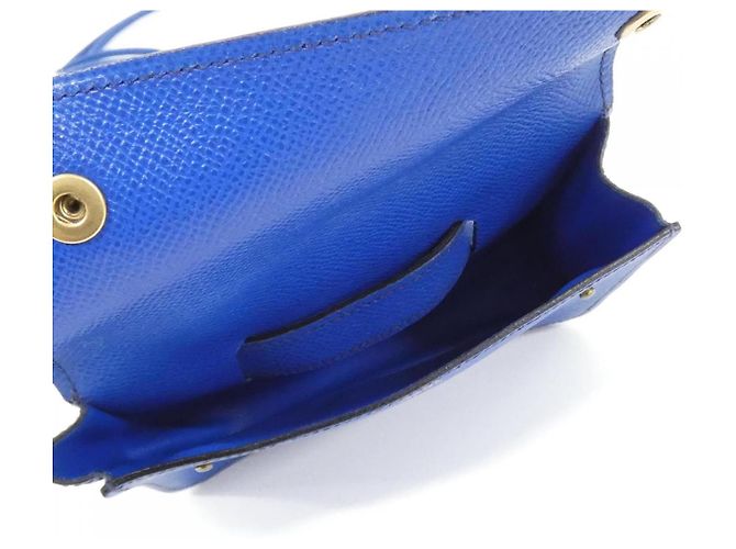 Hermès Borsa vita Hermes Cuir Chevre Mysore Blu - vista 8