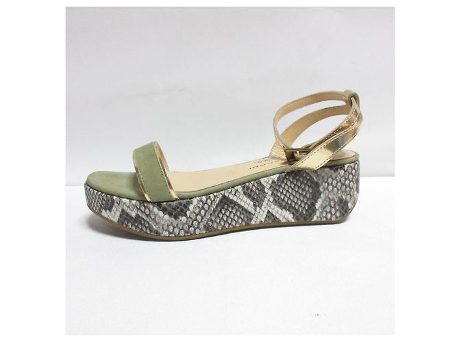 Autre Marque Sandali con piattaforma in python limitati Fabio Rusconi × Odette e Odile Verde - vista 2
