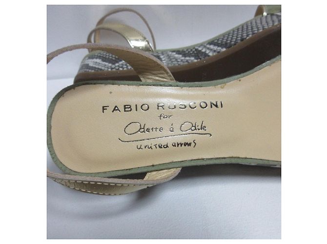 Autre Marque Sandali con piattaforma in python limitati Fabio Rusconi × Odette e Odile Verde - vista 7