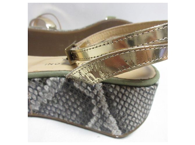 Autre Marque Sandali con piattaforma in python limitati Fabio Rusconi × Odette e Odile Verde - vista 8
