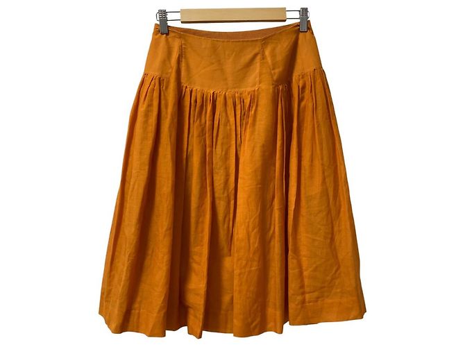 Autre Marque Falda de algodón y seda Paule Ka Naranja - vista 2