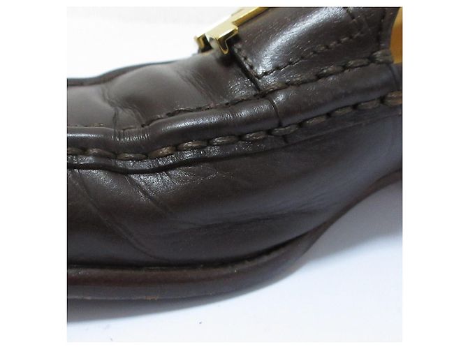 Constance Leder Slipper von Hermès Braun - Ansicht 12