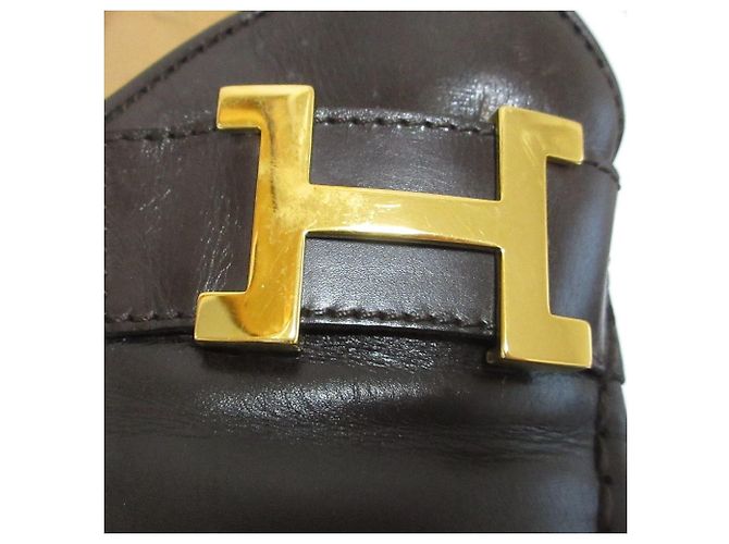 Constance Leder Slipper von Hermès Braun - Ansicht 17