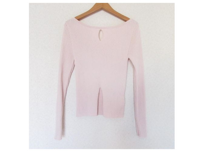 Autre Marque Rotes Rippenstrick-Top Pink - Ansicht 2