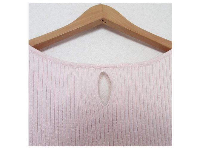 Autre Marque Rotes Rippenstrick-Top Pink - Ansicht 3