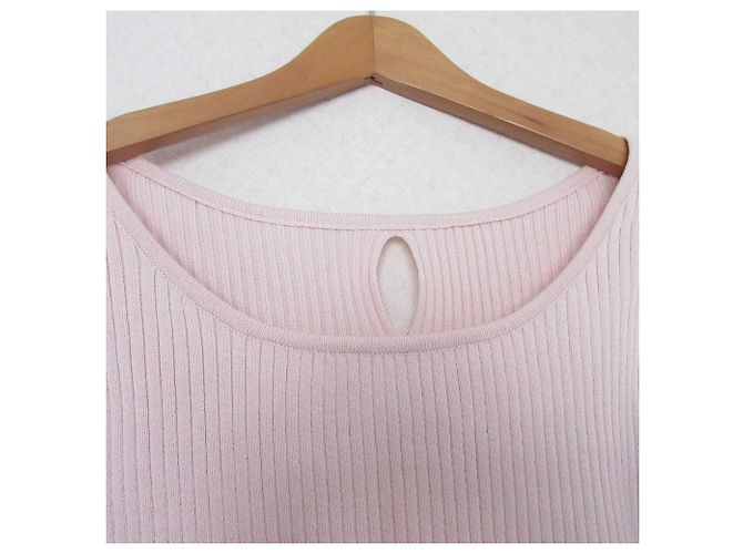 Autre Marque Rotes Rippenstrick-Top Pink - Ansicht 5