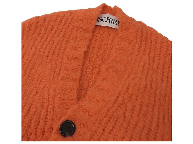 Autre Marque CARDIGÁN LARGO DE PUNTO DE ALPACA INSCRIRE Naranja - vista 3