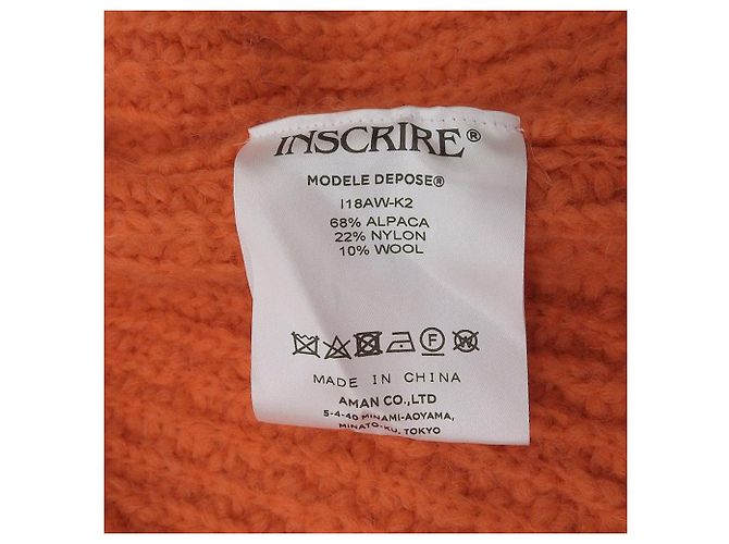 Autre Marque CARDIGÁN LARGO DE PUNTO DE ALPACA INSCRIRE Naranja - vista 7