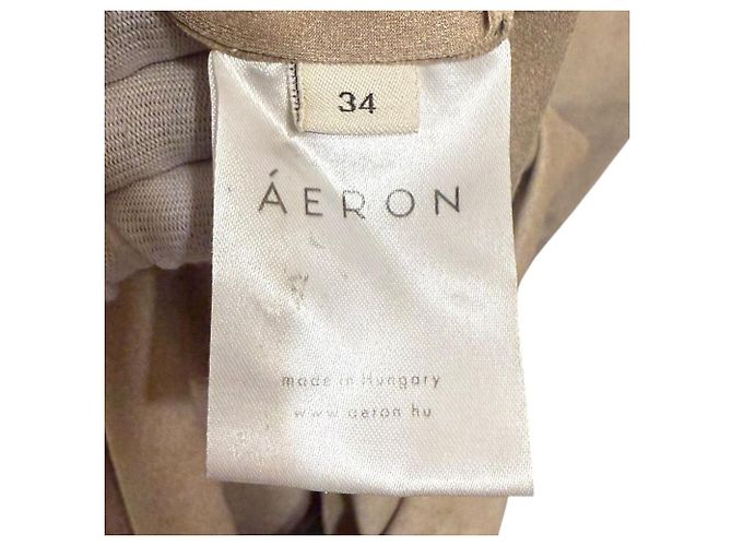 Autre Marque Vestido Maxi Asimétrico AERON Beige - vista 6