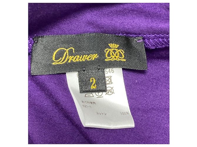 Autre Marque Top a maniche corte in jersey di cotone Drawer Porpora - vista 4