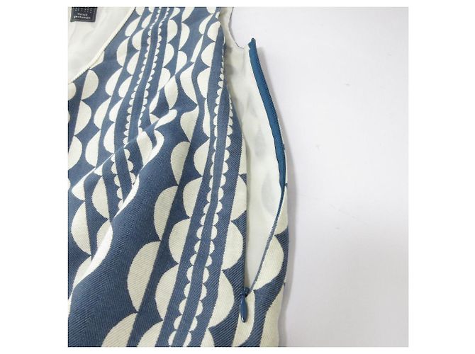 Autre Marque Cloudy Flower Seiden-Kaschmir-Mix-Kleid von mina perhonen Blau - Ansicht 4
