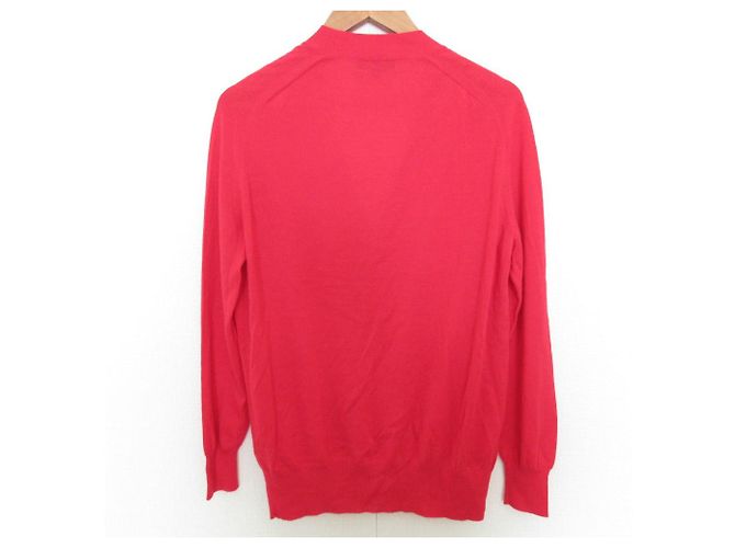 Autre Marque Cardigan V in Cashmere e Seta 18G Drawer Rosso - vista 2