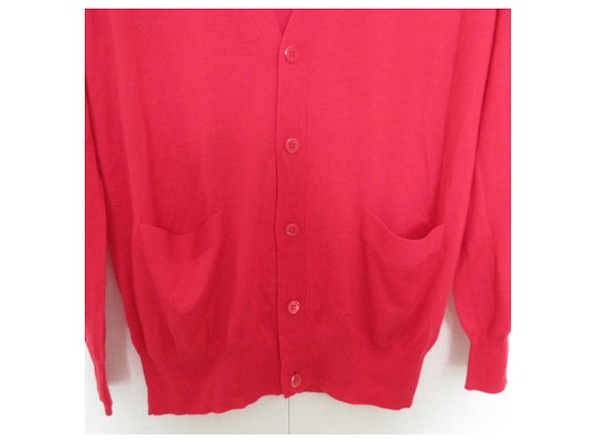 Autre Marque Cardigan V in Cashmere e Seta 18G Drawer Rosso - vista 5