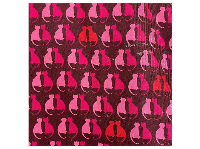 Vestido de seda con estampado de gato Max Mara STUDIO Rosa - vista 10