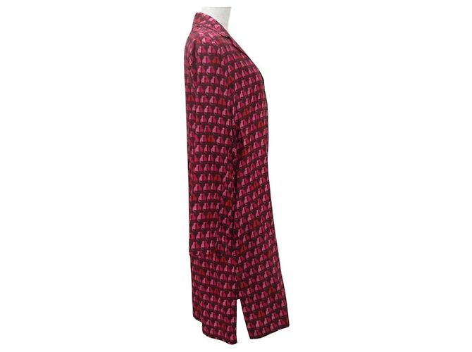Vestido de seda con estampado de gato Max Mara STUDIO Rosa - vista 2