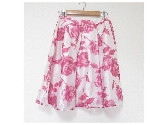 Autre Marque Falda de organza con estampado de flores M'S GRACY Rosa - vista 2