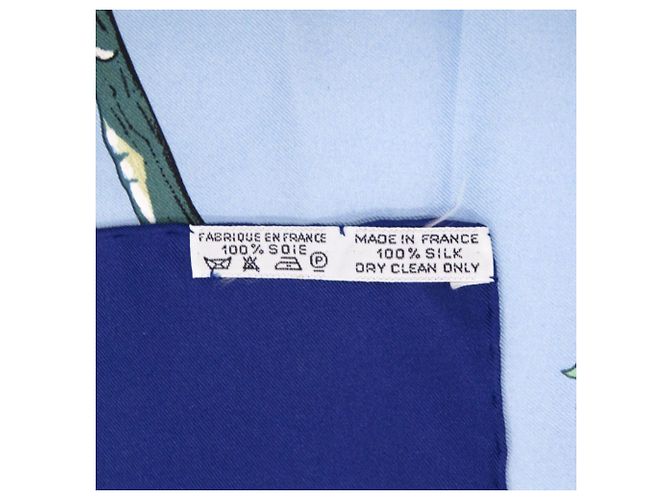 Bufanda de seda Sichuan Carré 90 de Hermès Azul marino - vista 5