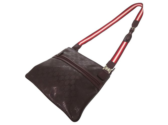Borsa a Spalla Gucci GG Stampata Bordò - vista 4