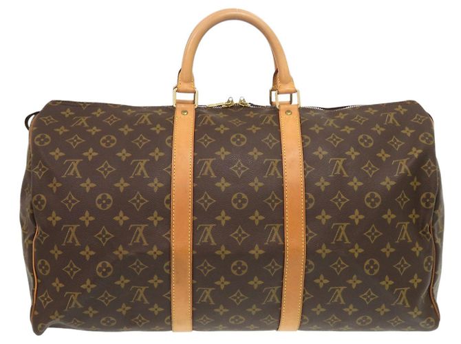 Borsa Boston Keepall 50 Monogram Louis Vuitton Marrone Monogramma - vista 2