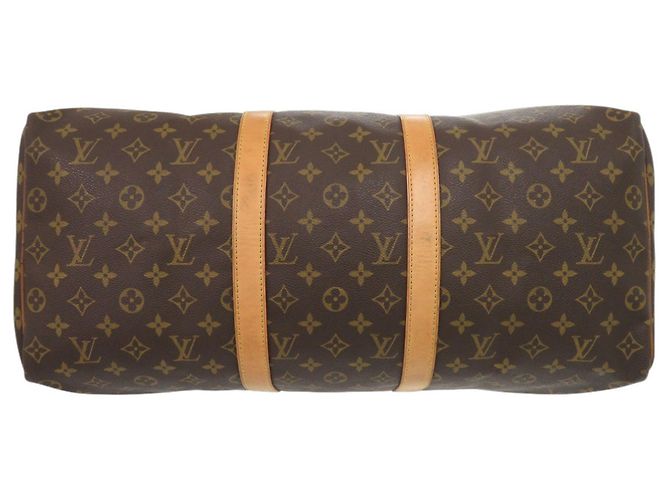 Borsa Boston Keepall 50 Monogram Louis Vuitton Marrone Monogramma - vista 3