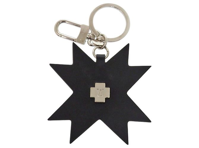 Portachiavi Louis Vuitton MP1646 Nero Argento Beige - vista 3