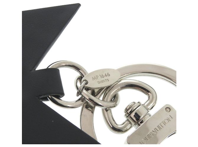 Portachiavi Louis Vuitton MP1646 Nero Argento Beige - vista 7