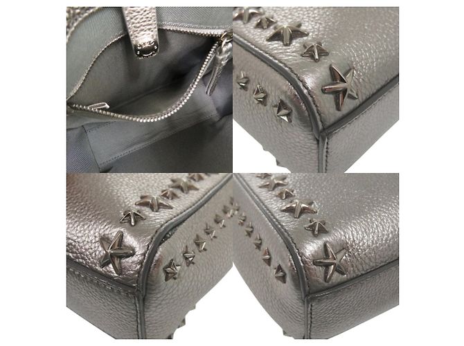 Borsa Jimmy Choo Mini Pegasi Star Stud 2 in 1 Argento - vista 8