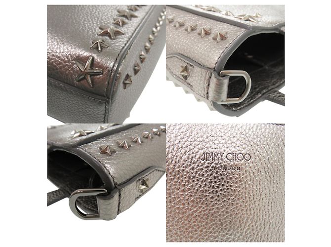 Borsa Jimmy Choo Mini Pegasi Star Stud 2 in 1 Argento - vista 9