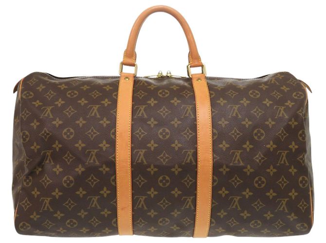 Borsa Boston Keepall 50 Monogram Louis Vuitton Marrone Monogramma - Ansicht 2