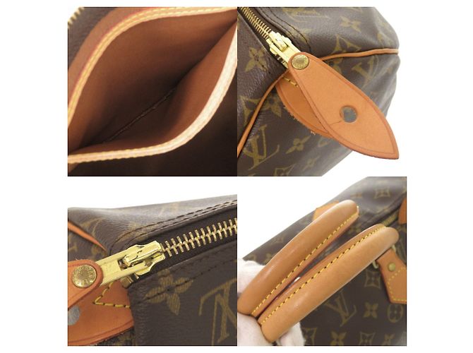 Borsa Louis Vuitton Speedy 40 Monogram Marrone Monogramma - vista 7