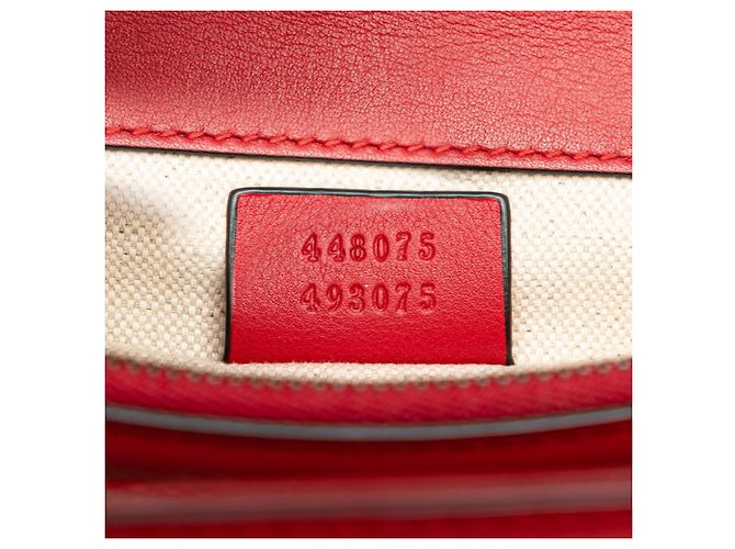 Borsa Gucci Bamboo Dionysus in pelle rossa Rosso - vista 12