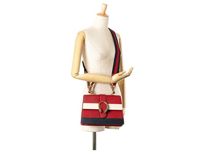 Borsa Gucci Bamboo Dionysus in pelle rossa Rosso - vista 13