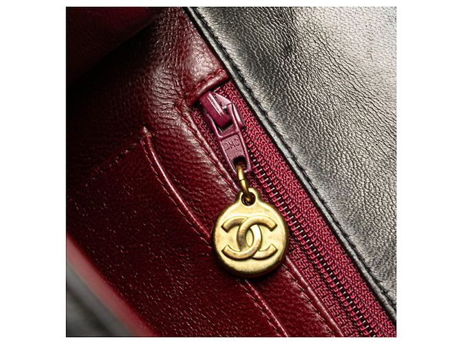 Borsa a mano Chanel genitore-figlio in pelle di agnello nera Nero - vista 10