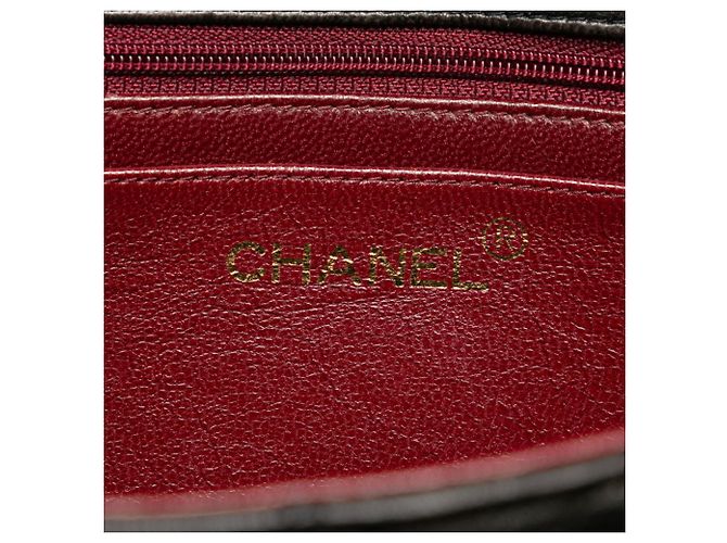 Borsa a mano Chanel genitore-figlio in pelle di agnello nera Nero - vista 13