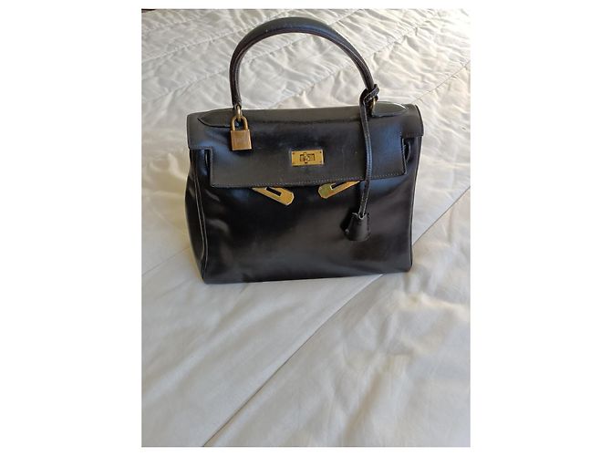 Borsa a mano Hermès Birkin 25 in pelle nera Nero - vista 2