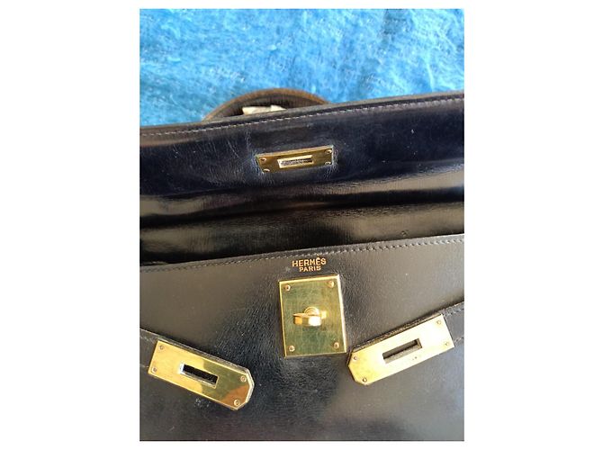 Borsa a mano Hermès Birkin 25 in pelle nera Nero - vista 5