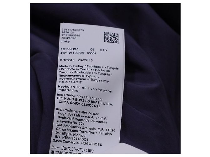 Hugo Boss Jileky Collarless Short Jacket in Purple Polyester - view 7